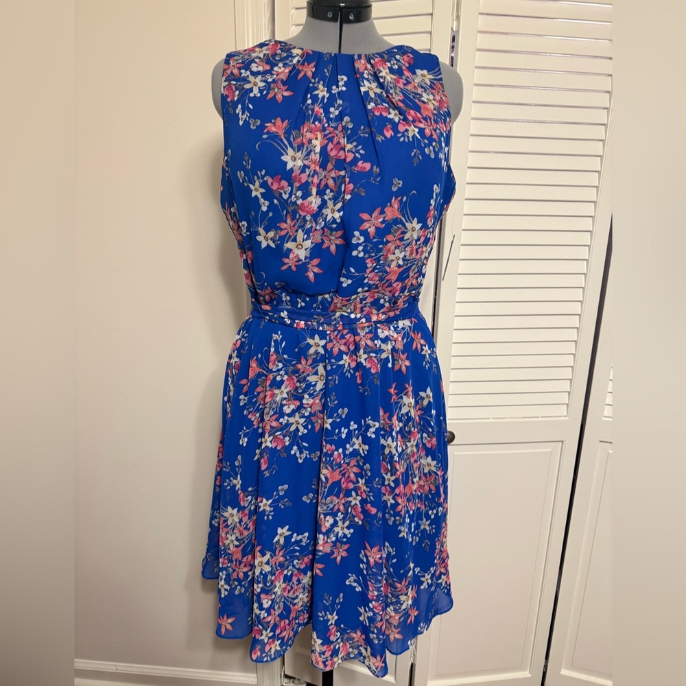 Blue chiffon dress